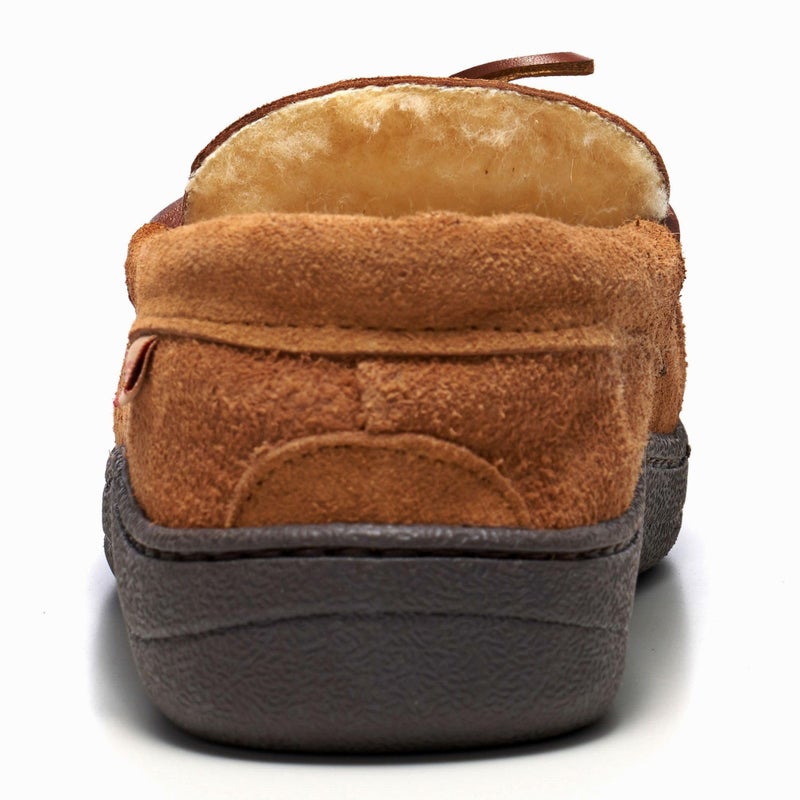 Alpine Swiss Sabine Womens Moccasin Slippers Genuine Suede House Shoe Memory Foam Insole Plush Faux Shearling Fur Indoor Outdoor Anti-Slip Rubber Sole CHST 9 - Image 4